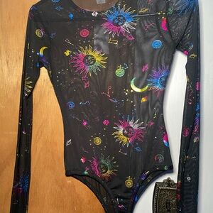 Forever 21 Black Long Sleeve Bodysuit